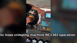 Demonstrasi pengoperasian mesin crimping selang hidrolik NC130J